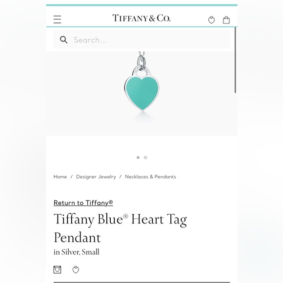 Tiffany & Co. Jewelry - Tiffany and Co Blue Heart Tag Necklace